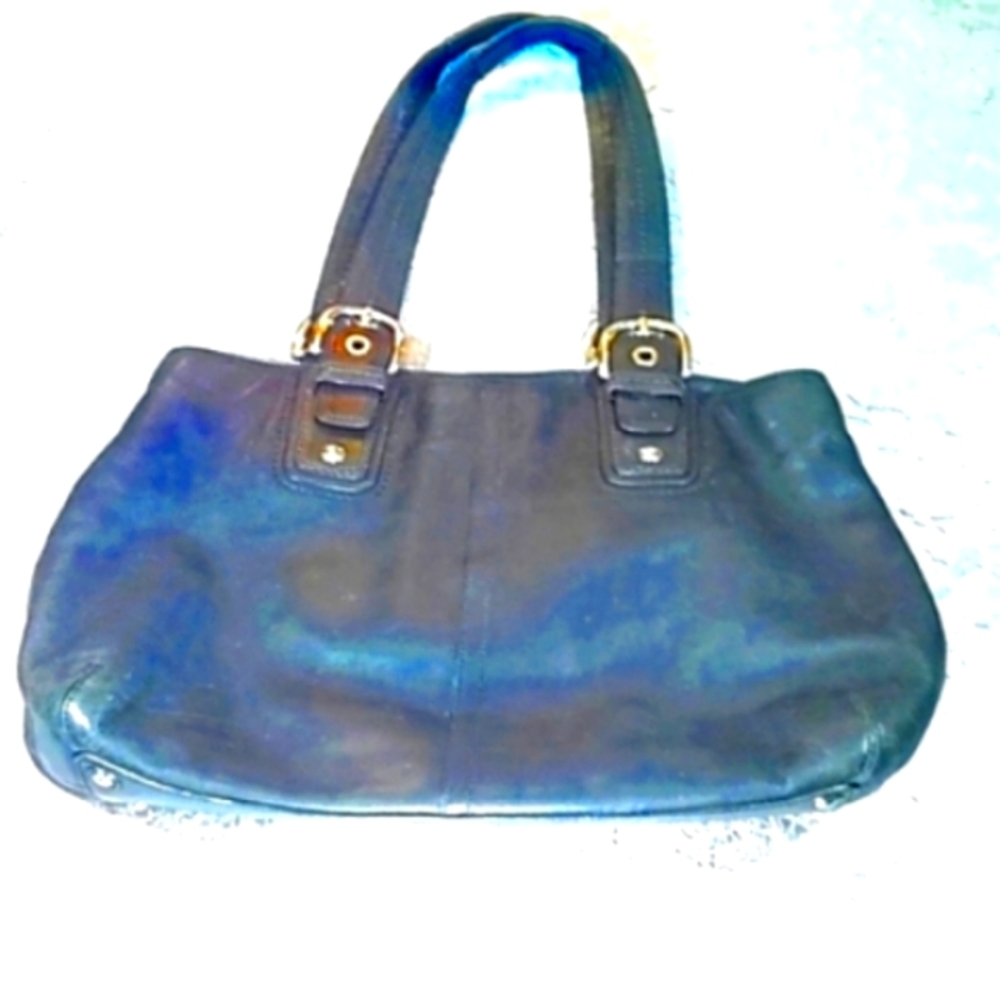 Coach Large Black Leather Tote Bag